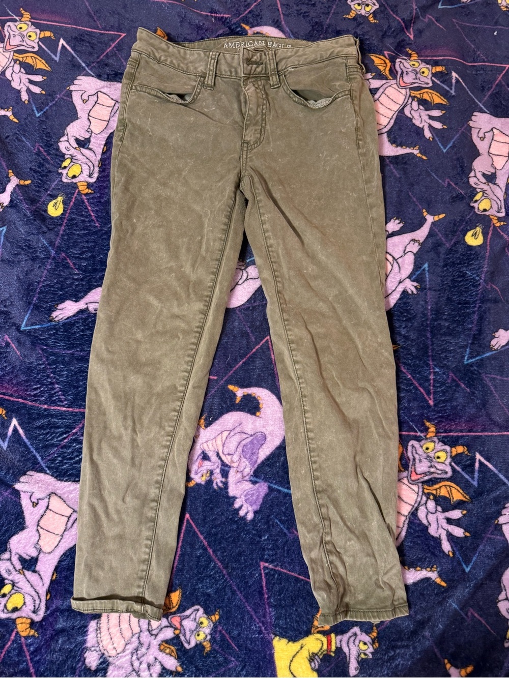 American Eagle Outfitters Olive Slim Tapered Chinos